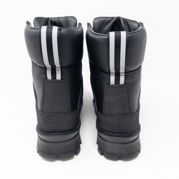 Hunter Explorer Commando Winter Snow Boot Black Leather Men’s 9 US 42 EU UK 8 - Picture 4 of 5